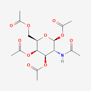 (2S,3R,4R,5R,6R)-3-Acetamido-6-(acetoxymethyl)tetrahydro-2H-pyran-2,4,5-triyl triacetate chemical structure (CAS 3006-60-8)