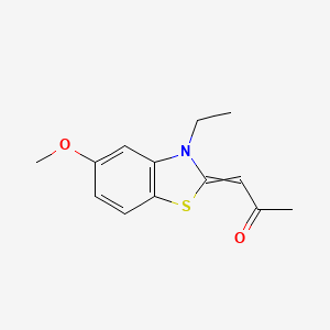1-(3-Ethyl-5-methoxybenzo[d]thiazol-2(3H)-ylidene)propan-2-one chemical structure (CAS 300801-52-9)
