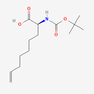 (S)-2-((tert-Butoxycarbonyl)amino)non-8-enoic acid chemical structure (CAS 300831-21-4)