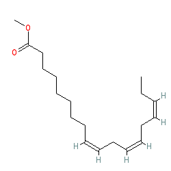 9Z,12Z,15Z-Octadecatrienoic acid methyl ester chemical structure (CAS 301-00-8)