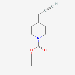 tert-Butyl 4-(prop-2-yn-1-yl)piperidine-1-carboxylate chemical structure (CAS 301185-41-1)