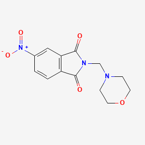 2-(Morpholinomethyl)-5-nitroisoindoline-1,3-dione chemical structure (CAS 301210-82-2)
