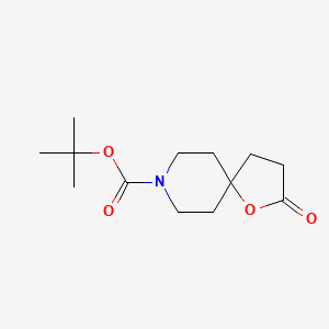 tert-Butyl 2-oxo-1-oxa-8-azaspiro[4.5]decane-8-carboxylate chemical structure (CAS 301226-27-7)