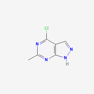 4-Chloro-6-methyl-1H-pyrazolo[3,4-d]pyrimidine chemical structure (CAS 30129-53-4)