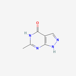 6-Methyl-1,7-dihydro-4H-pyrazolo[3,4-d]pyrimidin-4-one chemical structure (CAS 30129-57-8)