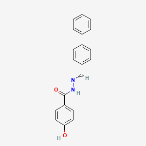 N'-([1,1'-Biphenyl]-4-ylmethylene)-4-hydroxybenzohydrazide chemical structure (CAS 301326-41-0)