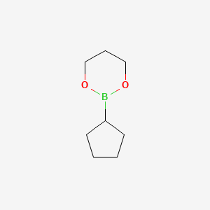 2-Cyclopentyl-1,3,2-dioxaborinane chemical structure (CAS 30169-74-5)