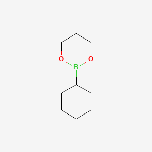 2-Cyclohexyl-1,3,2-dioxaborinane chemical structure (CAS 30169-75-6)