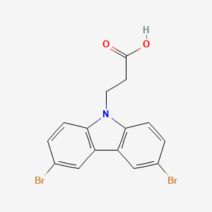 3-(3,6-Dibromo-9h-carbazol-9-yl)propanoicacid chemical structure (CAS 301807-41-0)