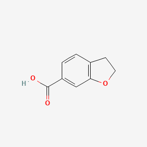 2,3-Dihydrobenzofuran-6-carboxylic acid chemical structure (CAS 301836-57-7)