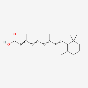 (2E,4E,6E,8E)-3,7-Dimethyl-9-(2,6,6-trimethylcyclohex-1-en-1-yl)nona-2,4,6,8-tetraenoic acid chemical structure (CAS 302-79-4)