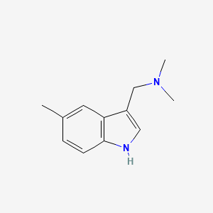 N,N-Dimethyl-1-(5-methyl-1H-indol-3-yl)methanamine chemical structure (CAS 30218-58-7)