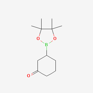 3-(4,4,5,5-Tetramethyl-1,3,2-dioxaborolan-2-yl)cyclohexanone chemical structure (CAS 302577-72-6)