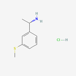 (S)-1-(3-(Methylthio)phenyl)ethan-1-amine hydrochloride chemical structure (CAS 3026595-84-3)