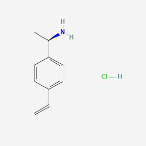 (R)-1-(4-Vinylphenyl)ethan-1-amine hydrochloride chemical structure (CAS 3026596-44-8)