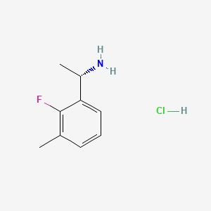(S)-1-(2-Fluoro-3-methylphenyl)ethan-1-amine hydrochloride chemical structure (CAS 3026598-70-6)