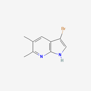 3-Bromo-5,6-dimethyl-1H-pyrrolo[2,3-b]pyridine chemical structure (CAS 3026670-40-3)