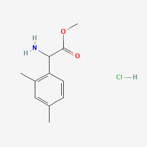 Methyl 2-amino-2-(2,4-dimethylphenyl)acetate hydrochloride chemical structure (CAS 3026670-74-3)