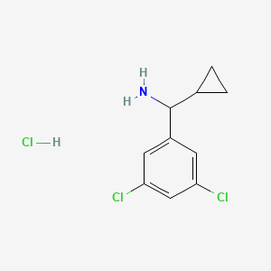 Cyclopropyl(3,5-dichlorophenyl)methanamine hydrochloride chemical structure (CAS 3026697-03-7)