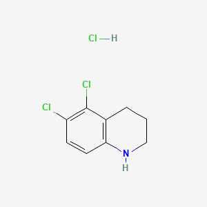 5,6-Dichloro-1,2,3,4-tetrahydroquinoline hydrochloride chemical structure (CAS 3026712-53-5)
