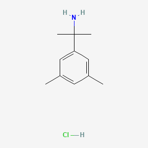 2-(3,5-Dimethylphenyl)propan-2-amine hydrochloride chemical structure (CAS 3026715-58-9)