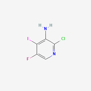 2-Chloro-5-fluoro-4-iodopyridin-3-amine chemical structure (CAS 3026716-14-0)