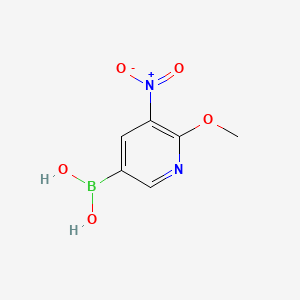 (6-Methoxy-5-nitropyridin-3-yl)boronic acid chemical structure (CAS 3026915-00-1)