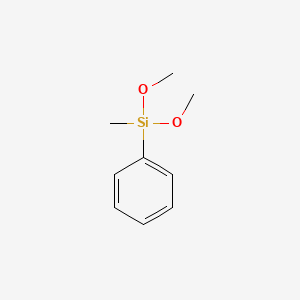 Dimethoxy(methyl)(phenyl)silane chemical structure (CAS 3027-21-2)