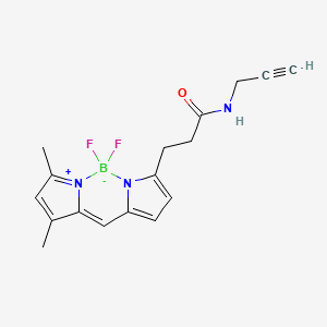 3-(5,5-Difluoro-7,9-dimethyl-5H-5l4,6l4-dipyrrolo[1,2-c:2',1'-f][1,3,2]diazaborinin-3-yl)-N-(prop-2-yn-1-yl)propanamide chemical structure (CAS 302795-84-2)