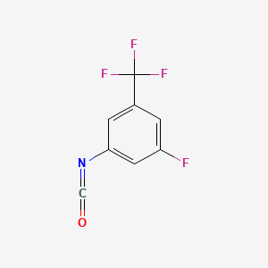 3-Fluoro-5-(trifluoromethyl)phenyl isocyanate chemical structure (CAS 302912-19-2)