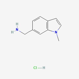 (1-Methyl-1H-indol-6-yl)methanamine hydrochloride chemical structure (CAS 3029263-14-4)
