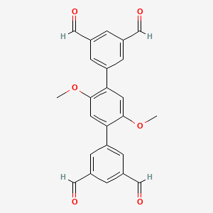 2',5'-Dimethoxy-[1,1':4',1''-terphenyl]-3,3'',5,5''-tetracarbaldehyde chemical structure (CAS 3029263-24-6)