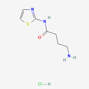 4-Amino-N-(thiazol-2-yl)butanamide hydrochloride chemical structure (CAS 3029269-46-0)