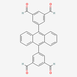 5,5'-(Anthracene-9,10-diyl)diisophthalaldehyde chemical structure (CAS 3029269-68-6)