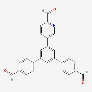 5'-(6-Formylpyridin-3-yl)-[1,1':3',1''-terphenyl]-4,4''-dicarbaldehyde chemical structure (CAS 3029269-73-3)