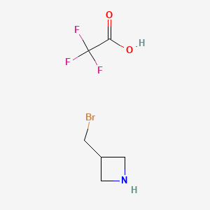 3-(Bromomethyl)azetidine 2,2,2-trifluoroacetate chemical structure (CAS 3029269-74-4)