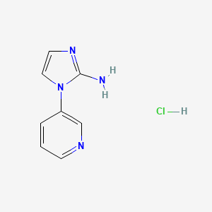 1-(Pyridin-3-yl)-1H-imidazol-2-amine hydrochloride chemical structure (CAS 3029269-76-6)