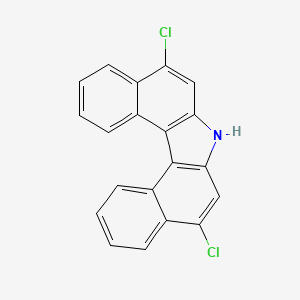 5,9-Dichloro-7H-dibenzo[c,g]carbazole chemical structure (CAS 3029269-77-7)
