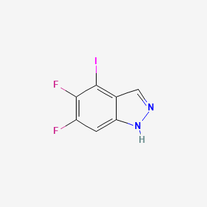 5,6-Difluoro-4-iodo-1H-indazole chemical structure (CAS 3029269-78-8)