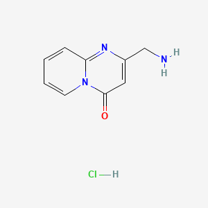 2-(Aminomethyl)-4H-pyrido[1,2-a]pyrimidin-4-one hydrochloride chemical structure (CAS 3029269-79-9)