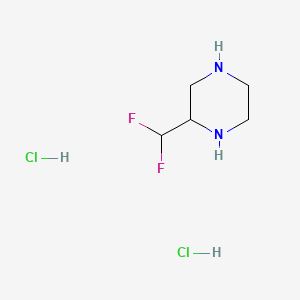 2-(Difluoromethyl)piperazine dihydrochloride chemical structure (CAS 3029269-80-2)