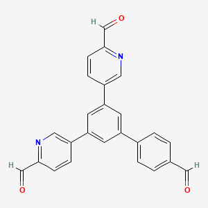 5,5'-(4'-Formyl-[1,1'-biphenyl]-3,5-diyl)dipicolinaldehyde chemical structure (CAS 3029270-00-3)