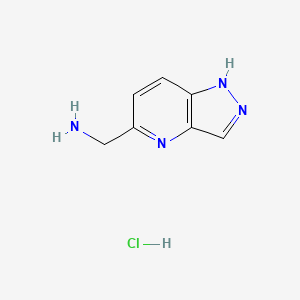 (1H-Pyrazolo[4,3-b]pyridin-5-yl)methanamine hydrochloride chemical structure (CAS 3029270-05-8)