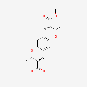 Dimethyl 2,2'-(1,4-phenylenebis(methaneylylidene))bis(3-oxobutanoate) chemical structure (CAS 3029270-16-1)