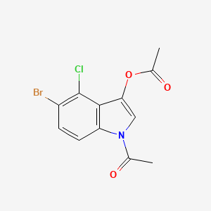 1-Acetyl-5-bromo-4-chloro-1H-indol-3-yl acetate chemical structure (CAS 3030-06-6)