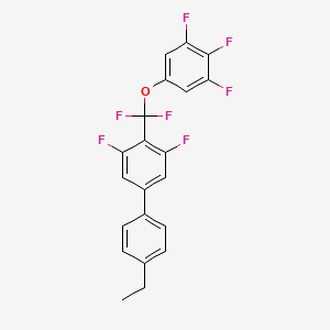 4-(Difluoro(3,4,5-trifluorophenoxy)methyl)-4'-ethyl-3,5-difluoro-1,1'-biphenyl chemical structure (CAS 303186-19-8)