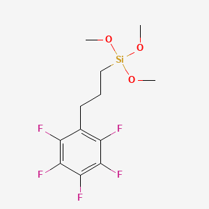 Pentafluorophenylpropyltrimethoxysilane chemical structure (CAS 303191-26-6)
