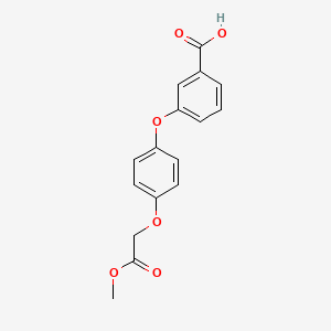 3-(4-(2-Methoxy-2-oxoethoxy)phenoxy)benzoic acid chemical structure (CAS 3032784-80-5)