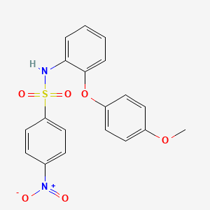 N-(2-(4-Methoxyphenoxy)phenyl)-4-nitrobenzenesulfonamide chemical structure (CAS 3032965-02-6)