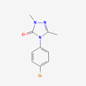 4-(4-Bromophenyl)-2,5-dimethyl-2,4-dihydro-3H-1,2,4-triazol-3-one chemical structure (CAS 3033744-22-5)